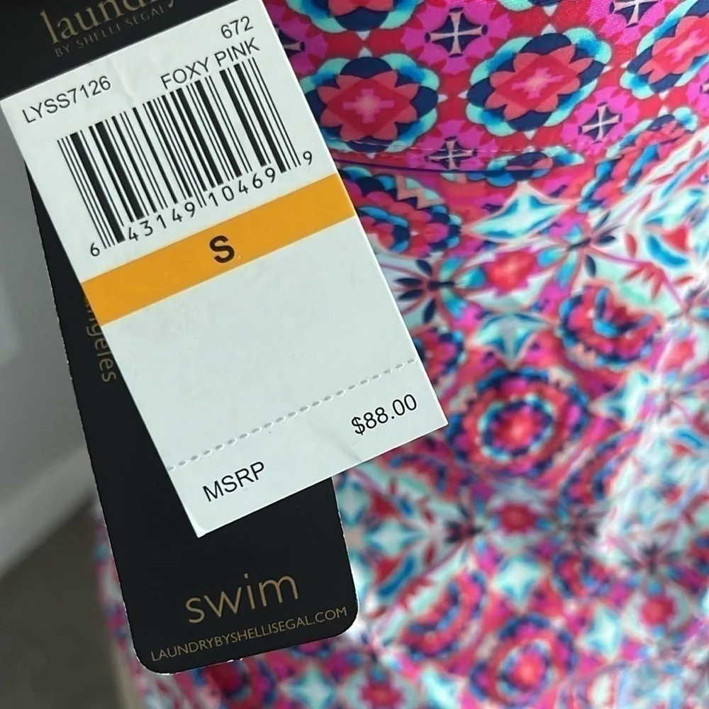 LAUNDRY BY SHELLI SEGAL Tankini Swim Top Size Small NWT